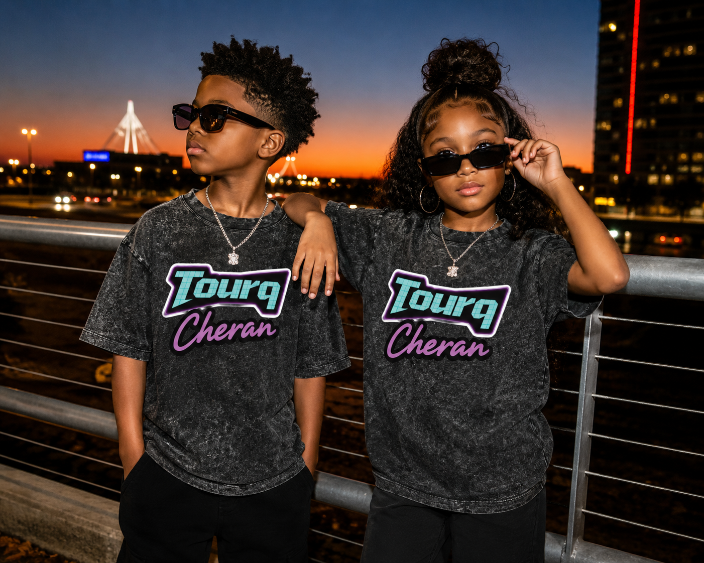  Tourq Cheran™ Kids Neon Drift Tee 